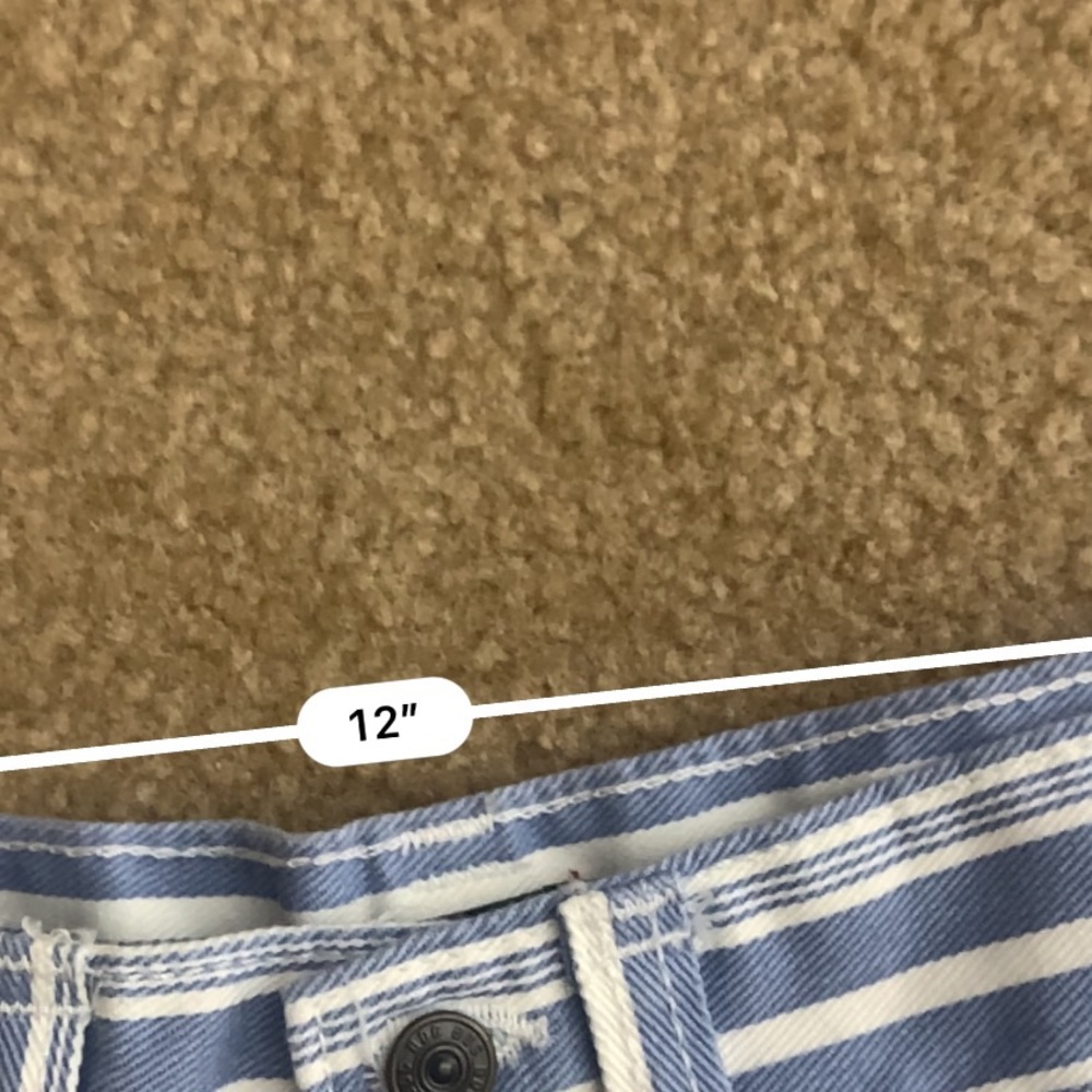 BDG urban outfitters blue striped high rise shorts - Picture 3 of 6